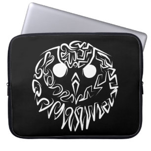 Black and White Tribal Owl Laptop Sleeve