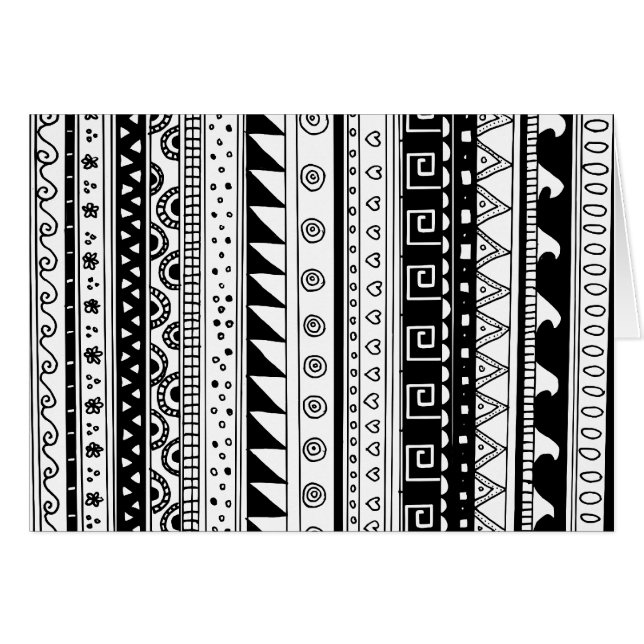 Black and white Tribal pattern (Front Horizontal)