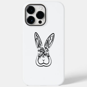 Black and White Tribal Rabbit Case-Mate iPhone 14 Pro Max Case