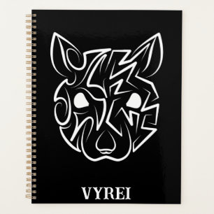 Black and White Tribal Rat Planner