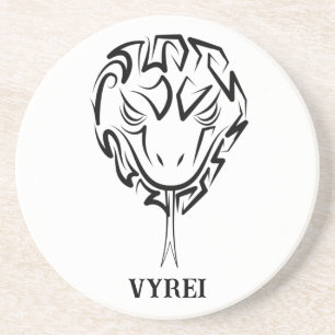 Black and White Tribal Snake Coaster