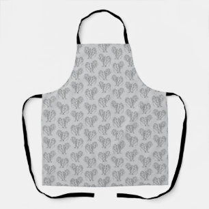 Black and White Tribal Tattoo Manatees Apron