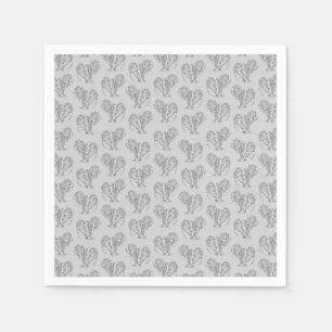 Black and White Tribal Tattoo Manatees Napkin