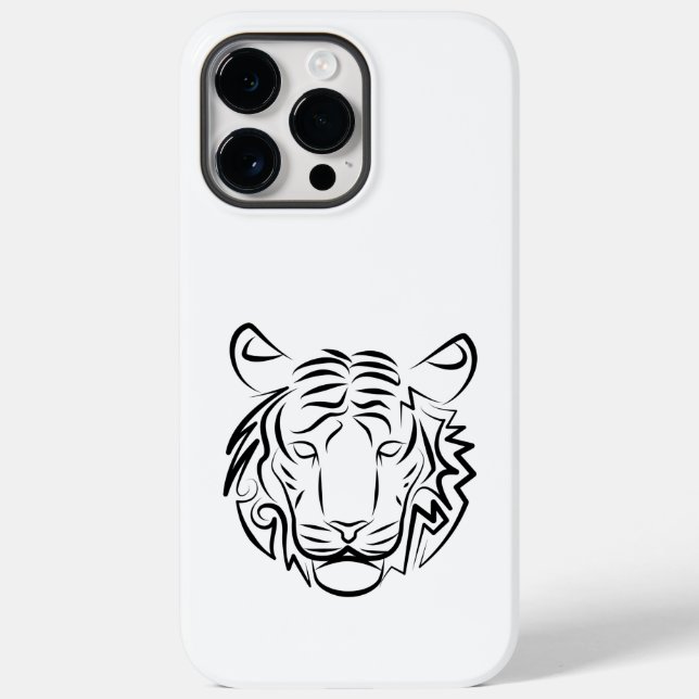 Black and White Tribal Tiger Case-Mate iPhone Case (Back)