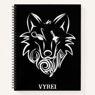 Black and White Tribal Tiger Notebook