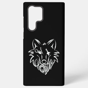 Black and White Tribal Wolf Samsung Galaxy Case