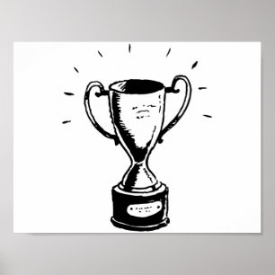 Black And White Trophy Poster