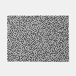Black and White Turing Pattern Doormat