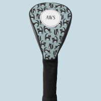 Black and White Tuxedo Cat Fun Pattern Golf Head C