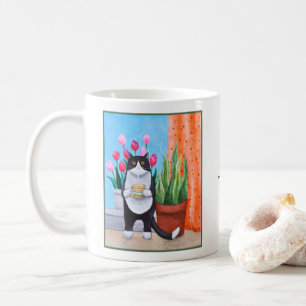 Black and white Tuxedo Cat Funny and cute Cat gift Coffee Mug