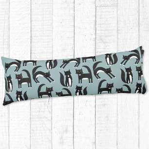 Black and White Tuxedo Cats Body Pillow