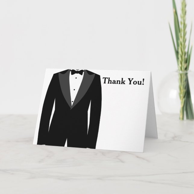 Black and White Tuxedo Thank You (Front)