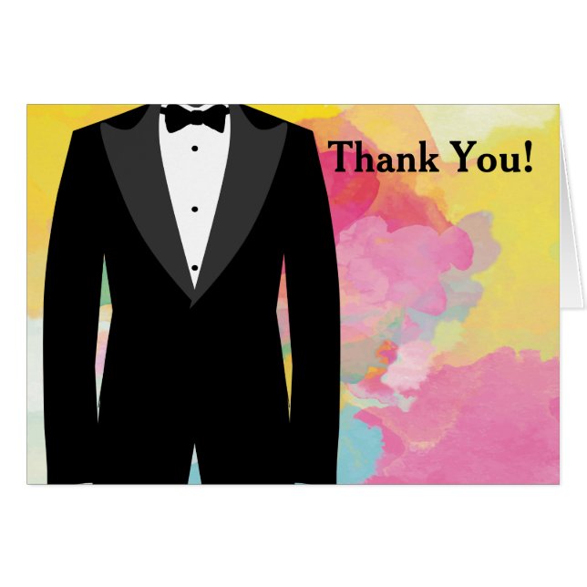 Black and White Tuxedo Thank You (Front Horizontal)
