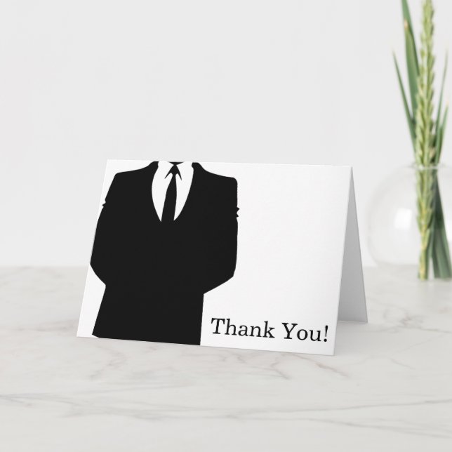 Black and White Tuxedo Thank You (Front)