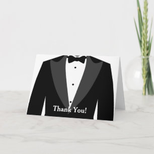 Black and White Tuxedo Thank You Card