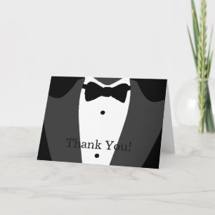 Black and White Tuxedo Thank You Card