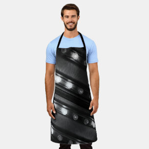 Black and White Twinkle Lights Apron