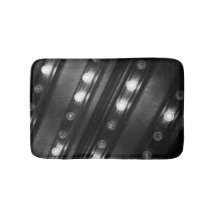 Black and White Twinkle Lights Bath Mat