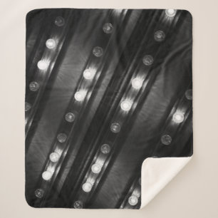 Black and White Twinkle Lights Sherpa Blanket