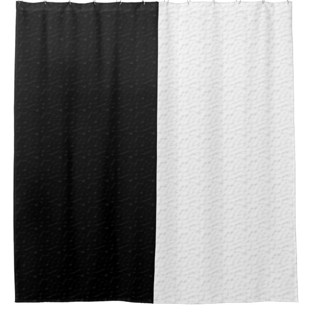 Black and White Two Colour Half Sides Stripes (Front)