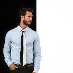 Black and White Two Colour Tie