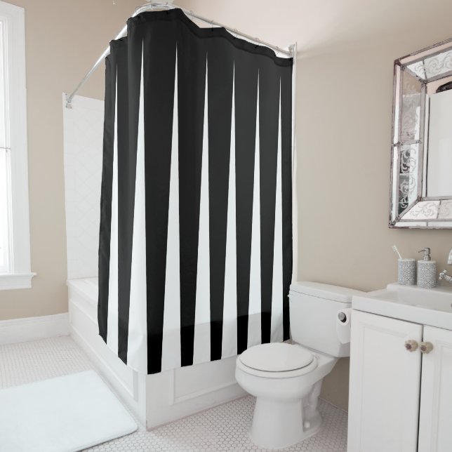 Black and White Two Tone Pleat Illusion (In Situ)