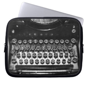 Black and White Typewriter Laptop Sleeve