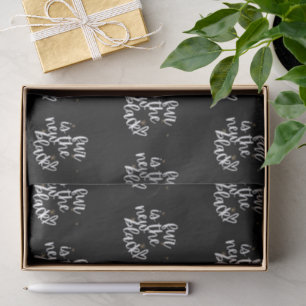 Black And White Typography Cat and Dog Lovers  Tissue Paper