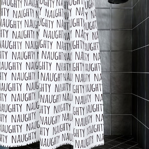 Black and White Typography Pattern Funny Naughty
