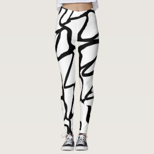 Black and white unique design  leggings