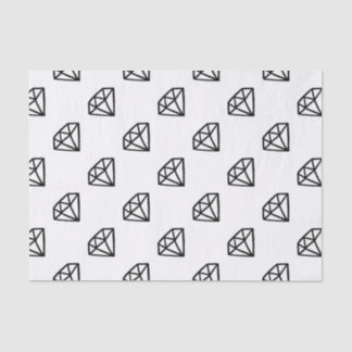 Black and white version of diamond tissue paper