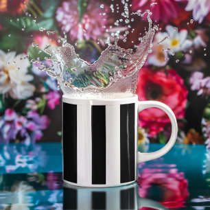 Black and White Vertical Stripes Mug