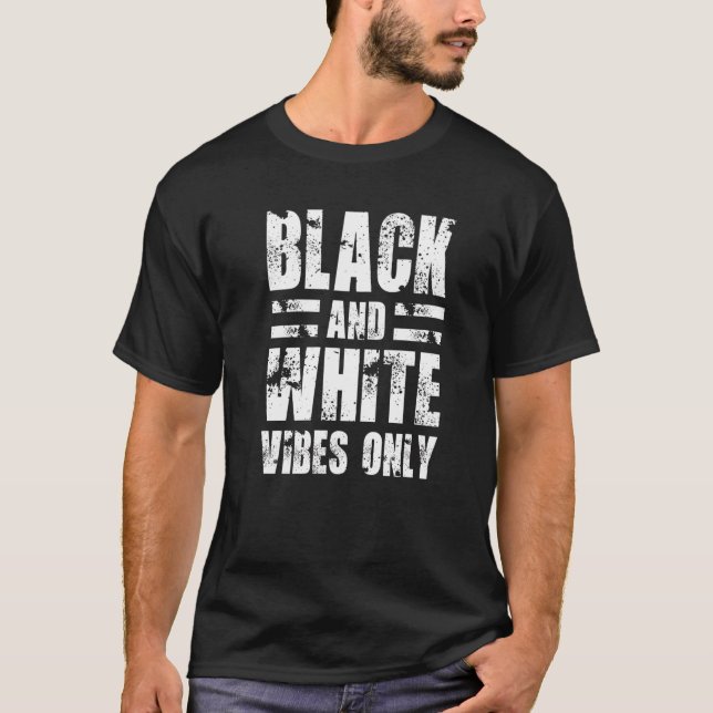 Black And White Vibes Only Game Team High School F T-Shirt (Front)