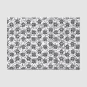 Black and White Victorian Ornamental Design Tissue Paper
