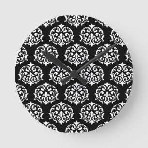 Black and White Victorian Pattern Clocks