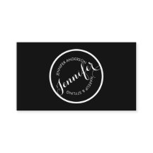Black and White Vintage Circle Stamp Logo