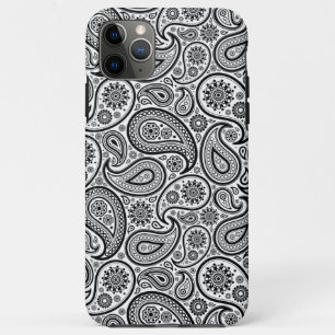 Black And White Vintage Paisley iPhone 11 Pro Max Case