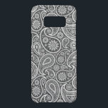 Black & and white vintage paisley pattern uncommon samsung galaxy s8 case<br><div class="desc">Elegant black and white vintage paisley seamless pattern</div>