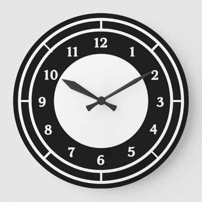 Black and White Wall Clock (Front)