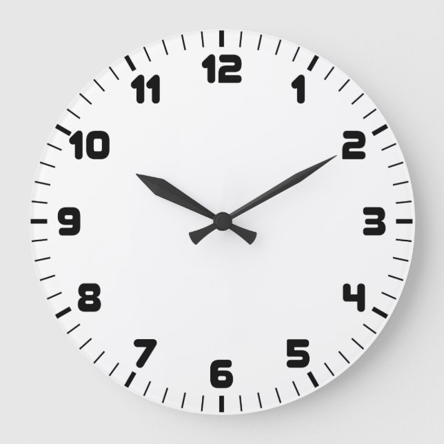 Black and White Wall Clock (Front)