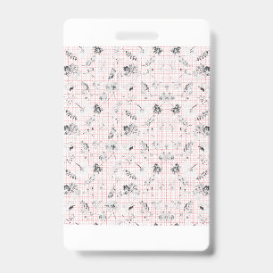 Black and white wallpaper with a beautiful leaf de badge
