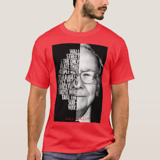 Black and white WArren Buffet Entrepreneur quote 1 T-Shirt