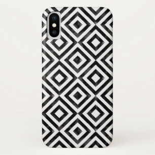 Black and White Watercolor Diamond Pattern Case-Mate iPhone Case