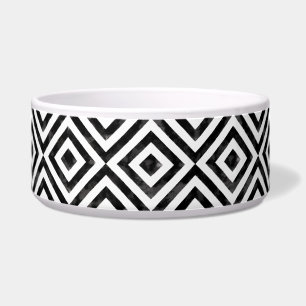 Black and White Watercolor Diamonds Pattern