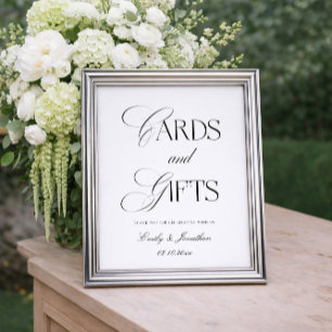 Black and White Wedding Cards and Gifts Poster