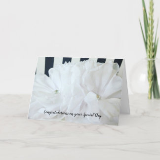 Black and White Wedding Congratulations Card