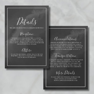 Black And White Wedding Details Enclosure Card