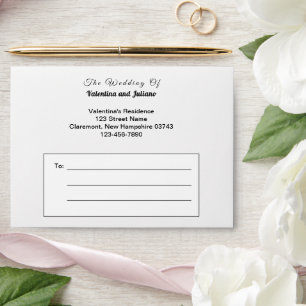 Black and White Wedding Envelope