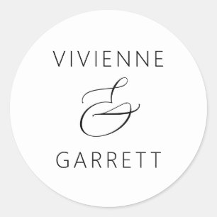 Black and White Wedding Envelope Seals