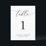 Black and White Wedding Event Table Number<br><div class="desc">(**PLEASE NOTE: To order,  simply adjust your table number (and name/date) and add each number to your cart separately. Then check out once you are finished.) Beautiful,  elegant,  modern and minimalist,  table number card. Fully customizable with your names (or Event Name) and Date.</div>